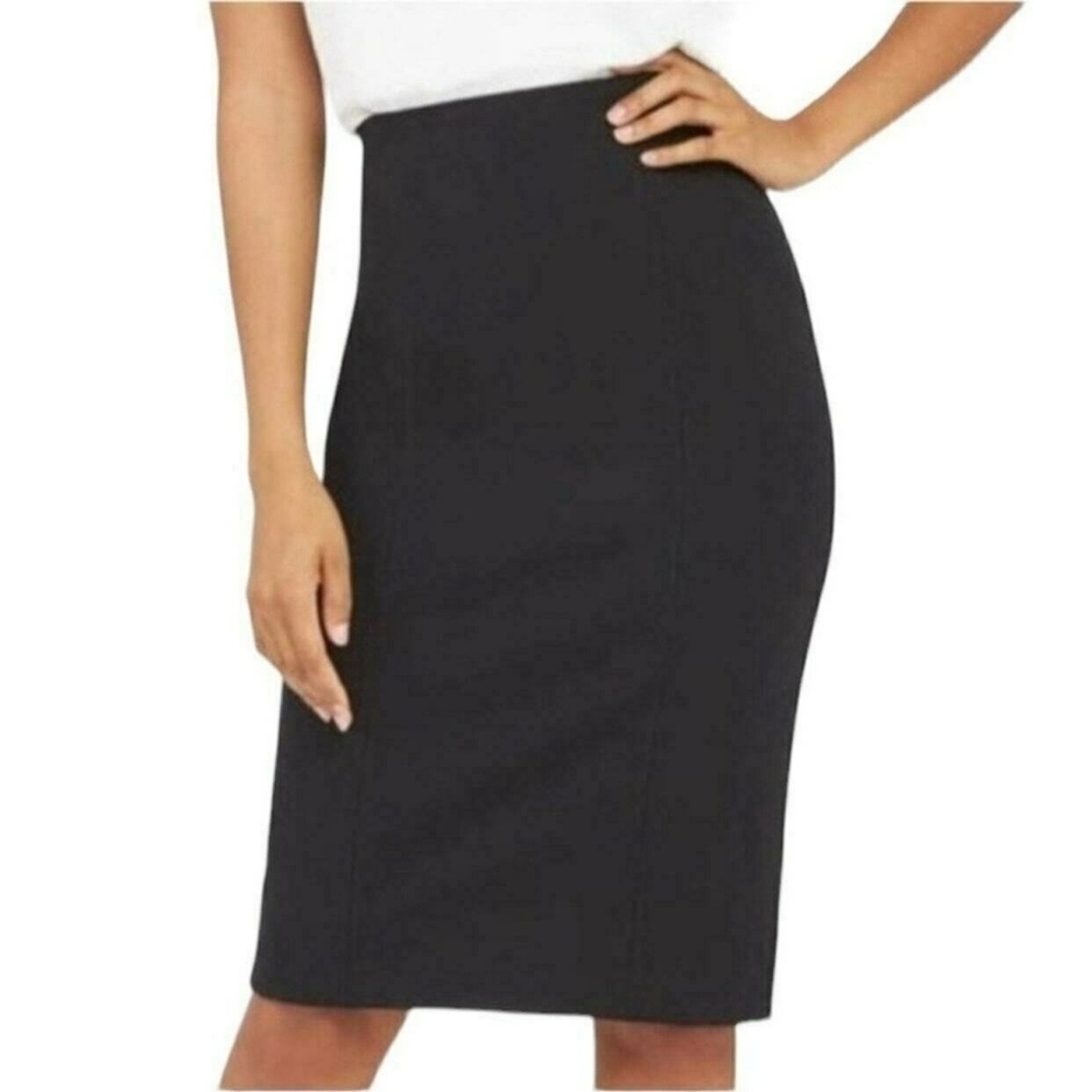 Zara Black High Rise Straight Pencil Skirt Workwear Office Professional